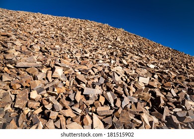 Red Quartzite Rocks Talus Slope