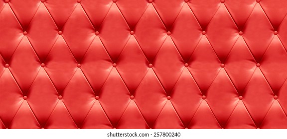 Red Quilted Leather Tiled Texture