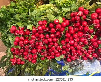 Red Radish Sprouts In Market