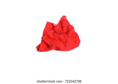 Red Rag On White Background Or Isolated