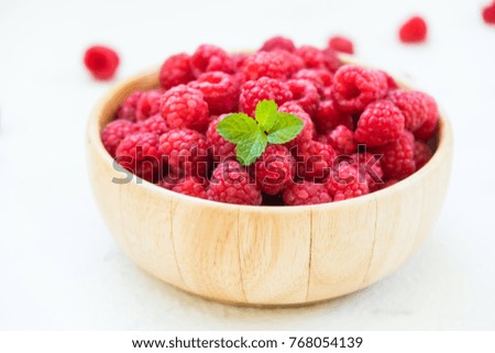 Similar – Frische Himbeeren in einem kleinen Metalleimer