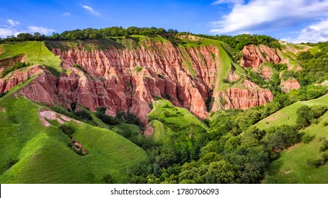 Red Ravine, badland natural reservation in Transylvania, Romania - Shutterstock ID 1780706093