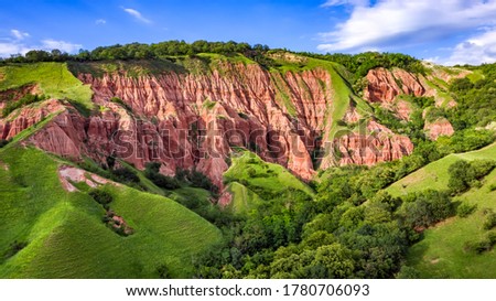 Red Ravine, badland natural reservation in Transylvania, Romania