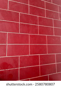 Red rectangular tile oldish with white line