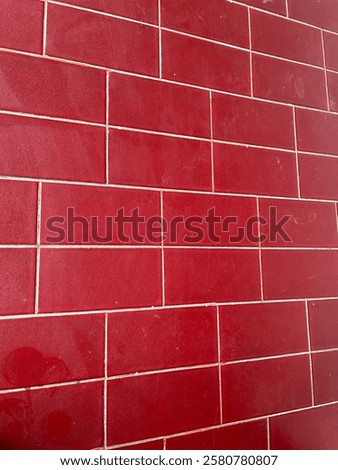 Red rectangular tile oldish with white line