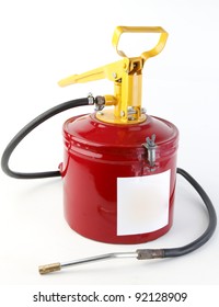 Red Refueling Hose And Gas Can