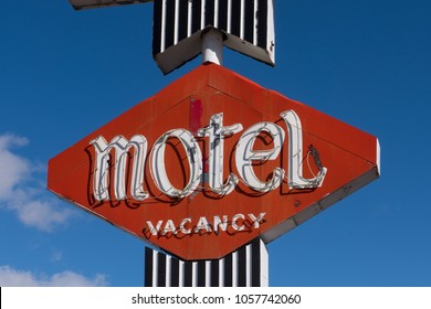 Red Retro Motel Sign 