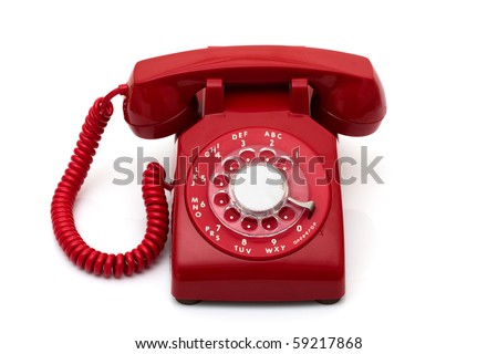 Similar – An old red telephone over red background