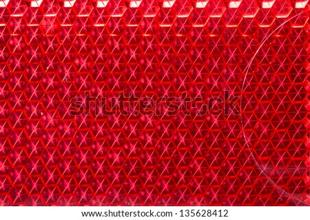 Red retroreflector macro texture