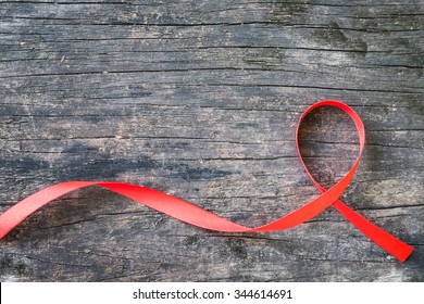 Red Ribbon Awareness For World Aids Day Concept