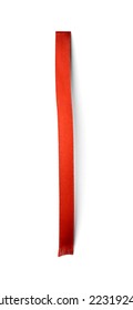 Red Ribbon Bookmark Isolated On White Background 