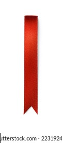 Red ribbon bookmark isolated on white background  - Shutterstock ID 223192411