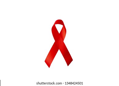 Red ribbon with clipping path.