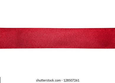 Red Ribbon Isolated On White Background