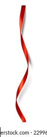 Red Ribbon Isolated On White Background