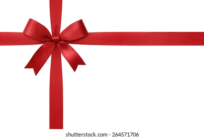 Red Ribbon Isolated On White Background