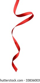 Red Ribbon Isolated On White