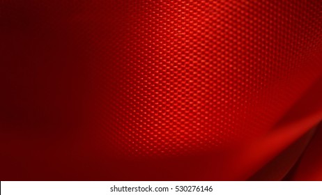 Red Ribbon Texture In Blurred Style For Christmas And New Year Background