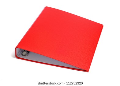 a red ring binder on a white background - Powered by Shutterstock