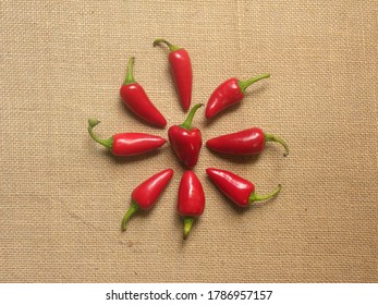 Red Ripe Whole Fresh Fresno Chili Peppers