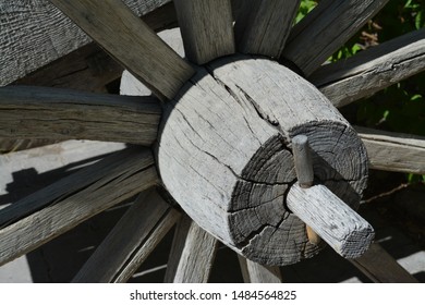 Red River Cart Axle Made From Wood