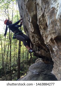 Red River Gorge/USA-07/22/2019 Photo Of Mountaineer Do Rock Climbing 