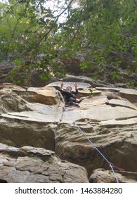 Red River Gorge/USA-07/22/2019 Photo Of Mountaineer Do Rock Climbing 