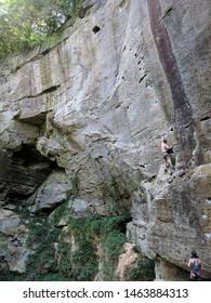 Red River Gorge/USA-07/22/2019 Photo Of Mountaineer Do Rock Climbing 