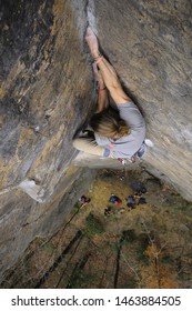 Red River Gorge/USA-07/22/2019 Photo Of Mountaineer Do Rock Climbing 