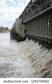 Red River Locks And Dam In Manitoba, Canada