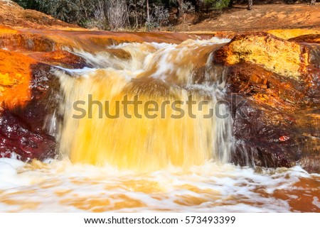 Red river waterfall, 'Rio Tinto' Stock photo © 