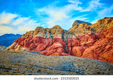 Red Rock Canyon Sandstone Formations with Clear Sky Perspective - Powered by Shutterstock