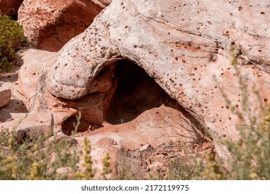 Red Rock Cave In Mountains