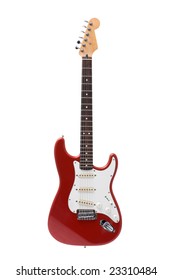 Red Rock Guitar Isolated On White