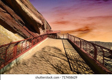 Red Rocks Amphitheater At Sunset, Colorado