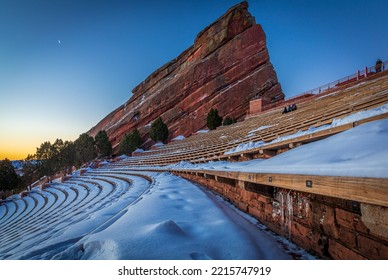 Red Rocks Amphitheater In Winter Colorado