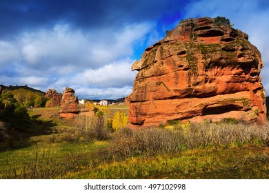  Red rocks near  Chequilla and Checa. Guadalajara - Shutterstock ID 497102998