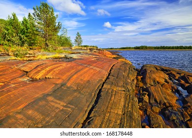 Red Rocks Of The White Sea. North Karelia, Russia