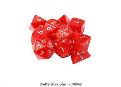 Red Role Playing Dice Set