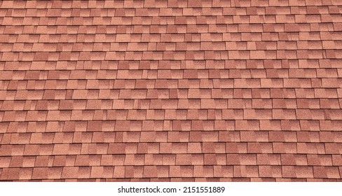 Red Roof Shingles Background And Texture