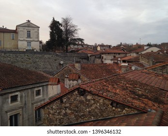 Red rooftops of a small town