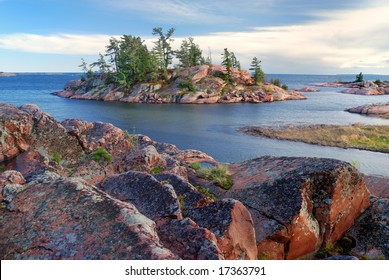 Red Rooks In Killarney,Ontario,Canada