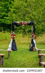 Red Rose Wedding Arbor Or Altar.