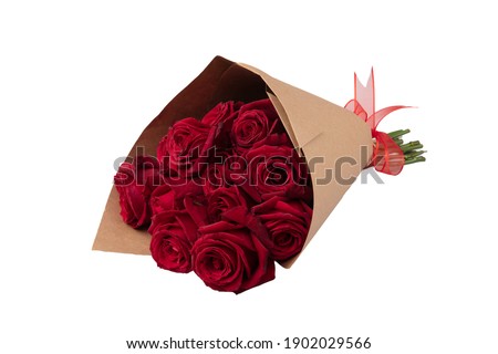 Red roses background. Many red roses, a huge bouquet of roses. Bouquet of red roses on white background.