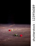 red roses on floor