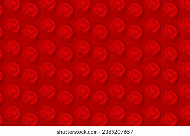Red roses pattern background for design of invitation, greeting card, valentine, wallpaper.