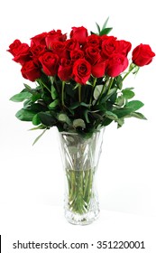 Red Roses In Vase