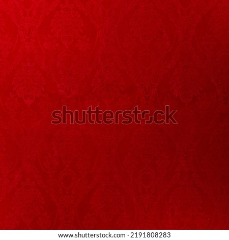 Red royal wallpaper patter with floral texture