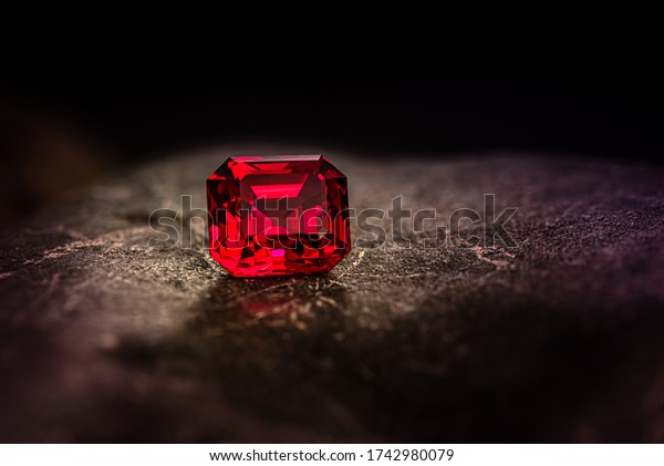 Red Ruby. Precious Red\
Gemstone