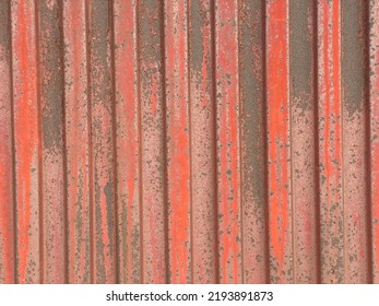 Red Rusty Metal Door Background